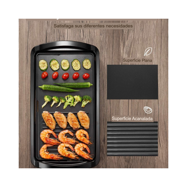 🍳⚡ Plancha Eléctrica con Revestimiento Antiadherente - ¡Cocine fácil, rápido y sin pegarse!