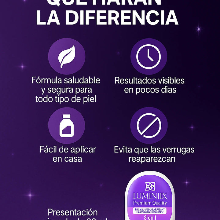 🔝LUMINIIX → ELIMINADOR DE VERRUGAS